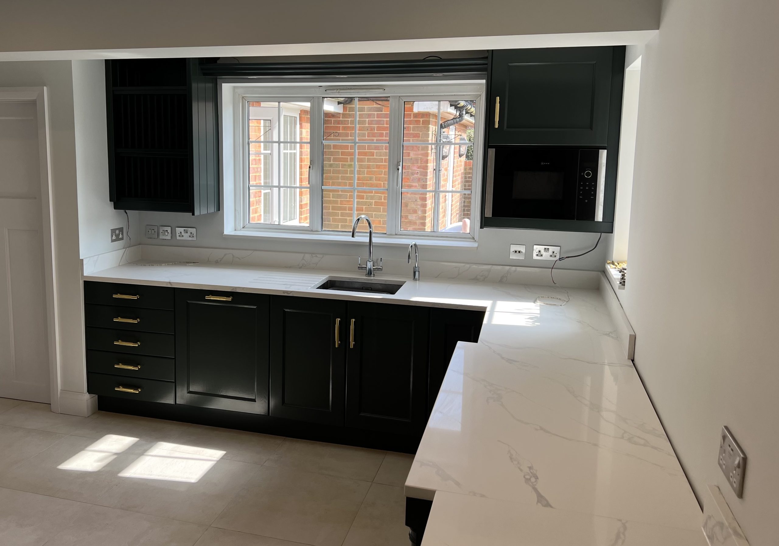 Oak kitchen after painting