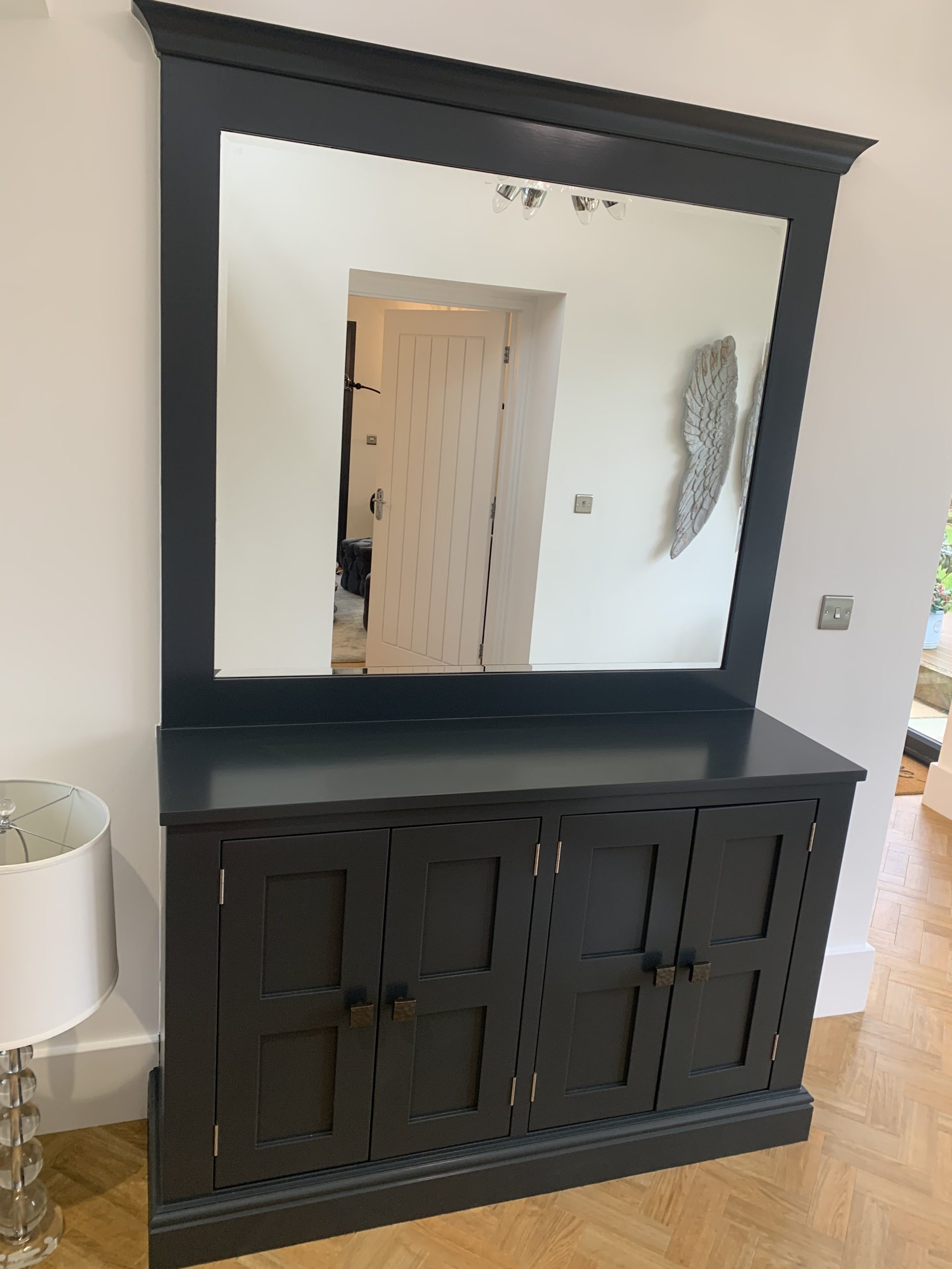 Painted hallway sideboard
