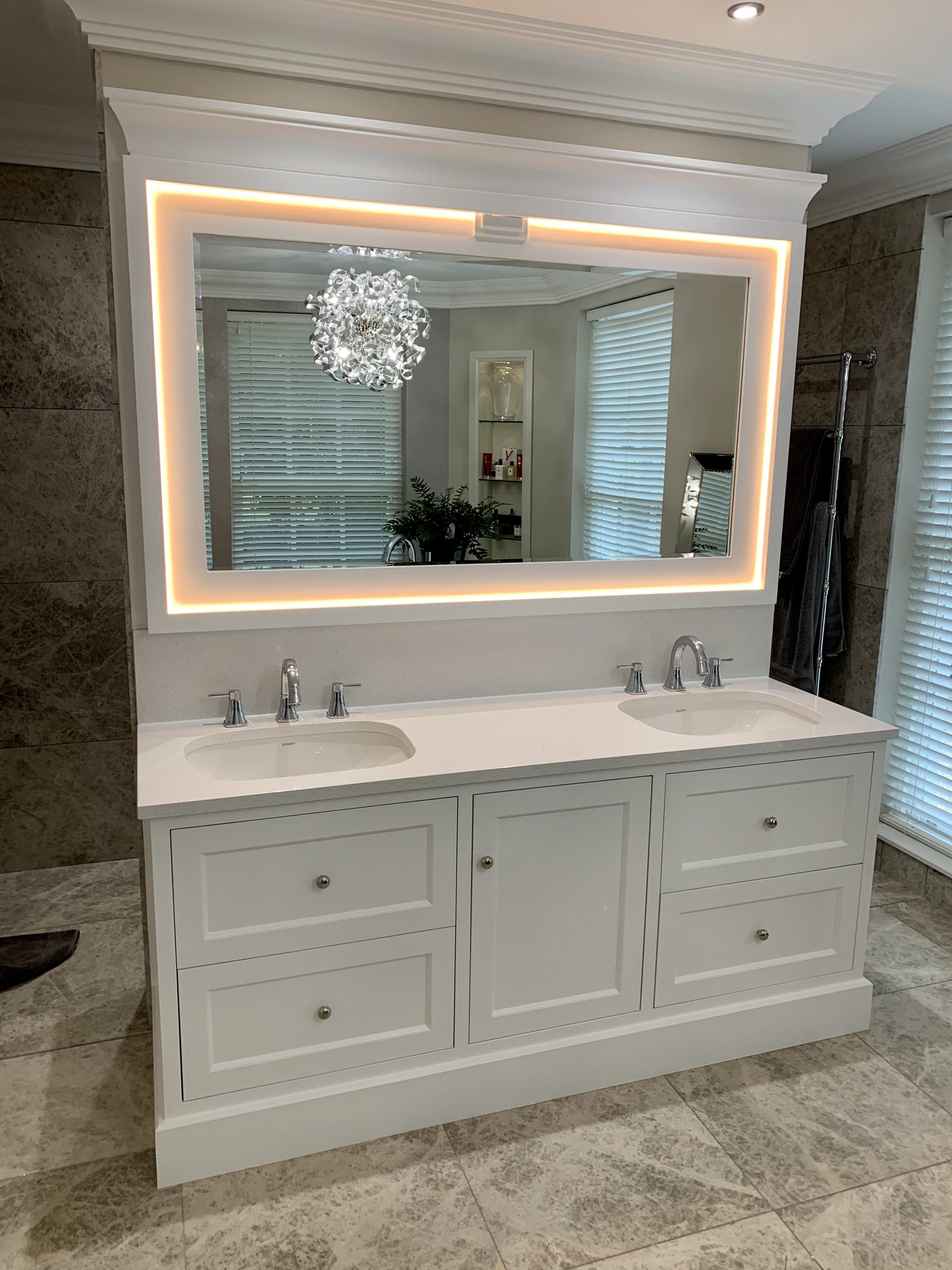 Painted bathroom furniture