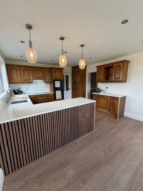 North West kitchen before specialist hand painting by JS Decor