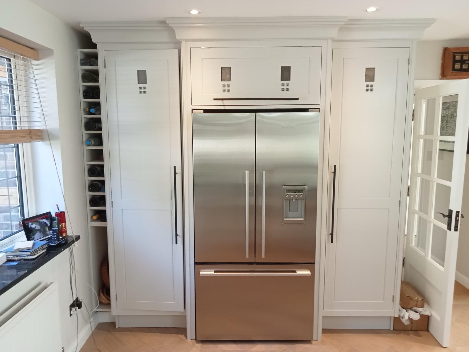 Grey/white kitchen close up