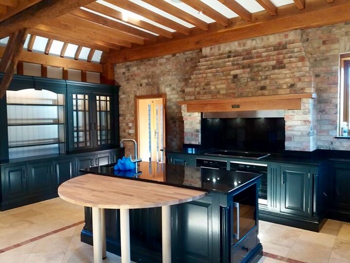 Oak to black kitchen