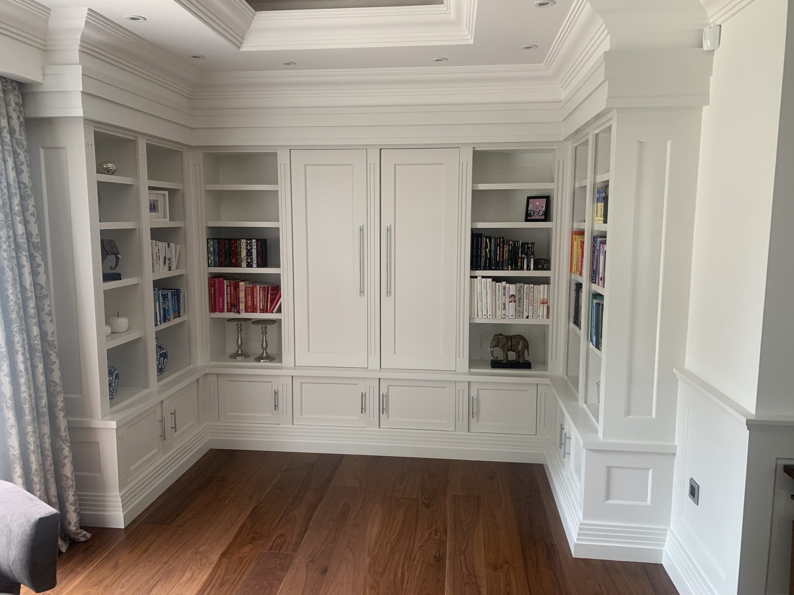 Bookcase and storage hand painted