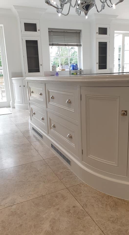 Kitchen island hand painted